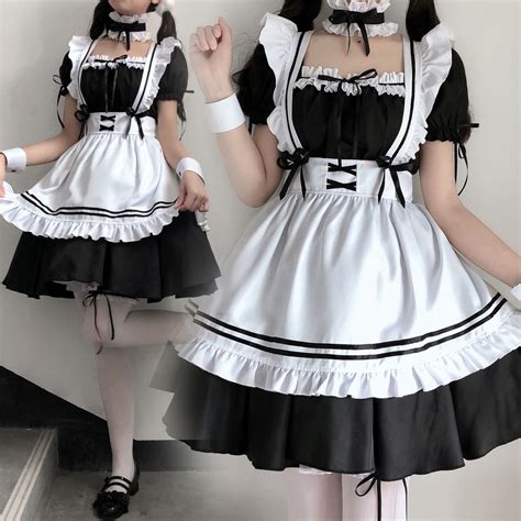 maid dress cosplay|Vestido maid empregada dress cosplay Lolita Kawaii anime。